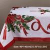 Creative Rectangle Decorative Table Cloth Reusable Christmas Themed Table Cover Dust-proof Xmas Tablecloth Festival Props