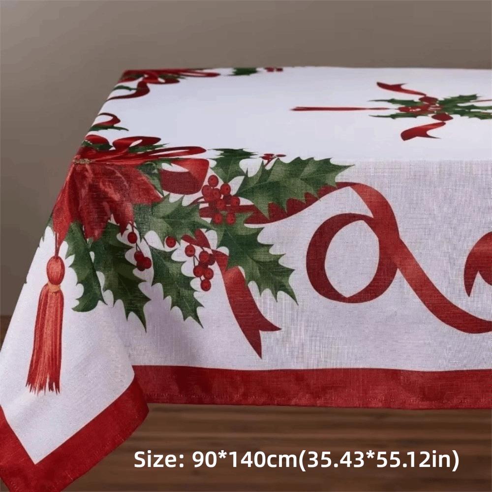 Creative Rectangle Decorative Table Cloth Reusable Christmas Themed Table Cover Dust-proof Xmas Tablecloth Festival Props