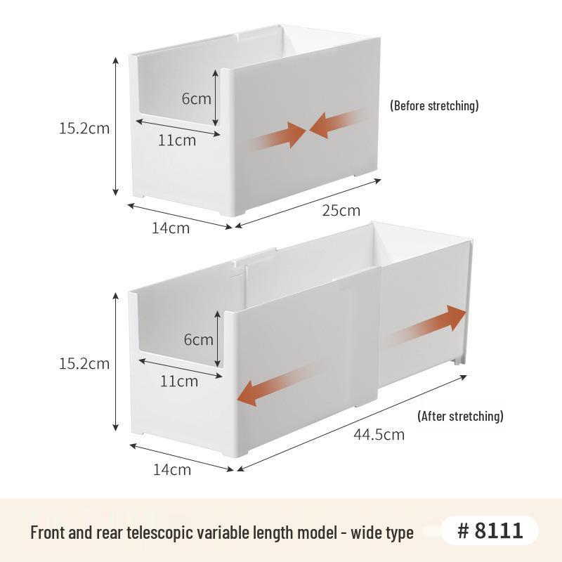 Ausziehbarer Badezimmer-Aufbewahrungsständer für unter das Waschbecken mit mehrstöckigen Regalen und Bohrloser Trennwand