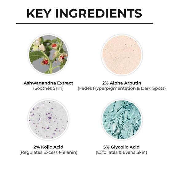 Dr. Sheth's Ashwagandha & Alpha Arbutin Melasma Serum Cream- 30G |For Hyperpigmentation, Dark Spots & Sun Damage|Even Toned ,Kojic Acid & Niacinamide