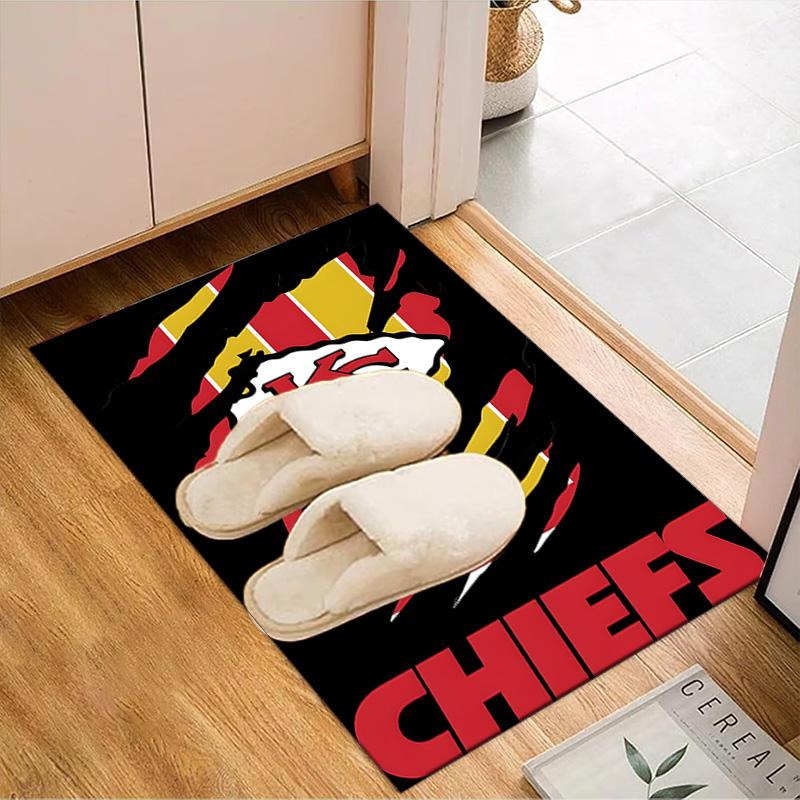 Kansas City Chiefs Pattern Rug Game Carpet, Floor Mat for Bedroom Living Room Entryway Rug, Home Decor Idea Gift for Christmas birthday