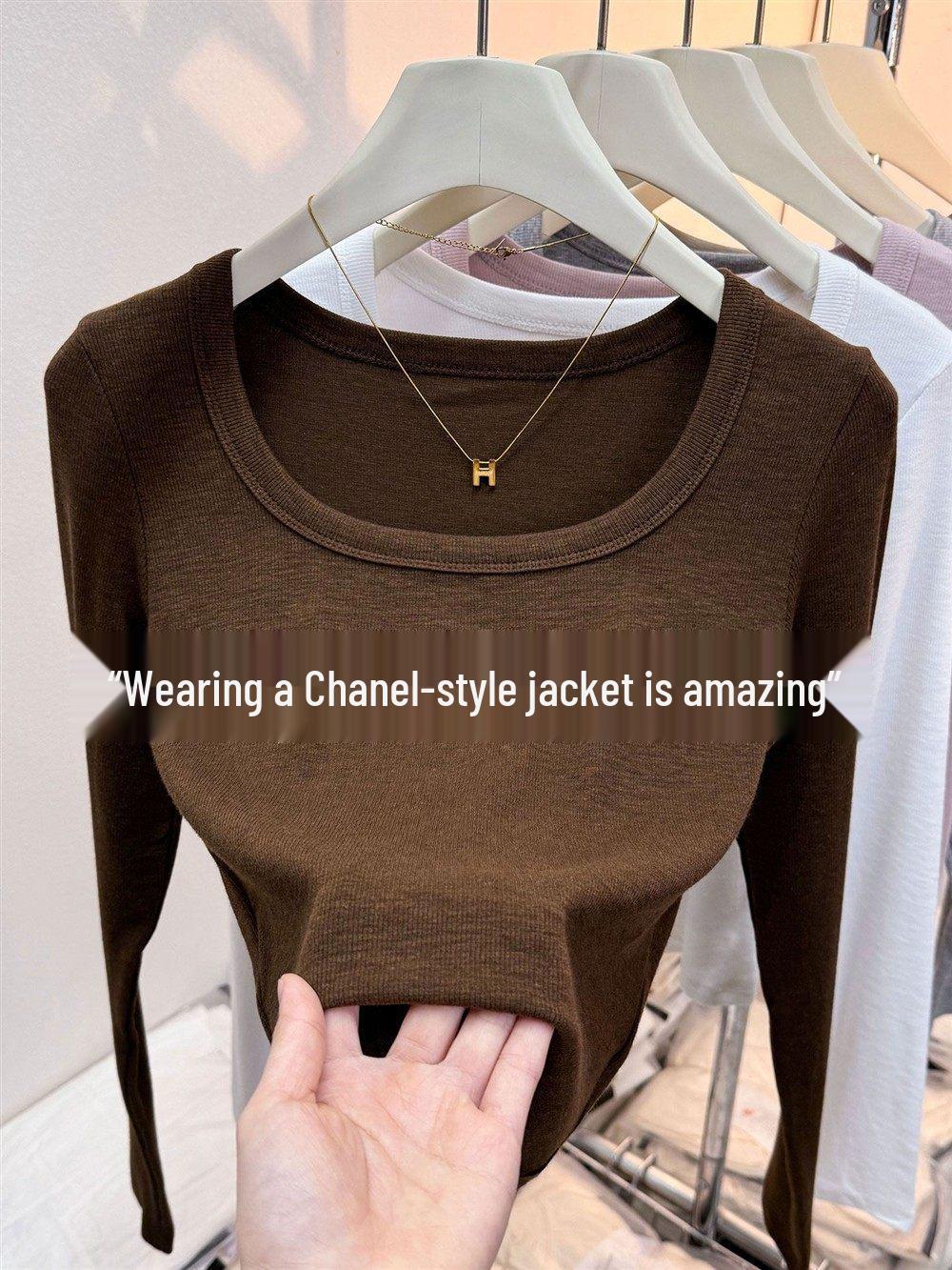 Women s Yellow Square Neck Slim Fit Long Sleeve Ribbed Top XL (115-130 lbs)