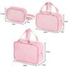New Large Capacity Mesh Makeup Bag Handheld Transparent Cosmetic Bag Waterproof Zipper Storage Pouch Travel