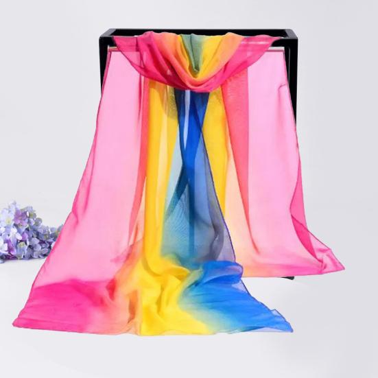 

Шикарный летний платок дышащий анти-УФ ветрозащитный контрастный цвет женский шарф аксессуар для одежды