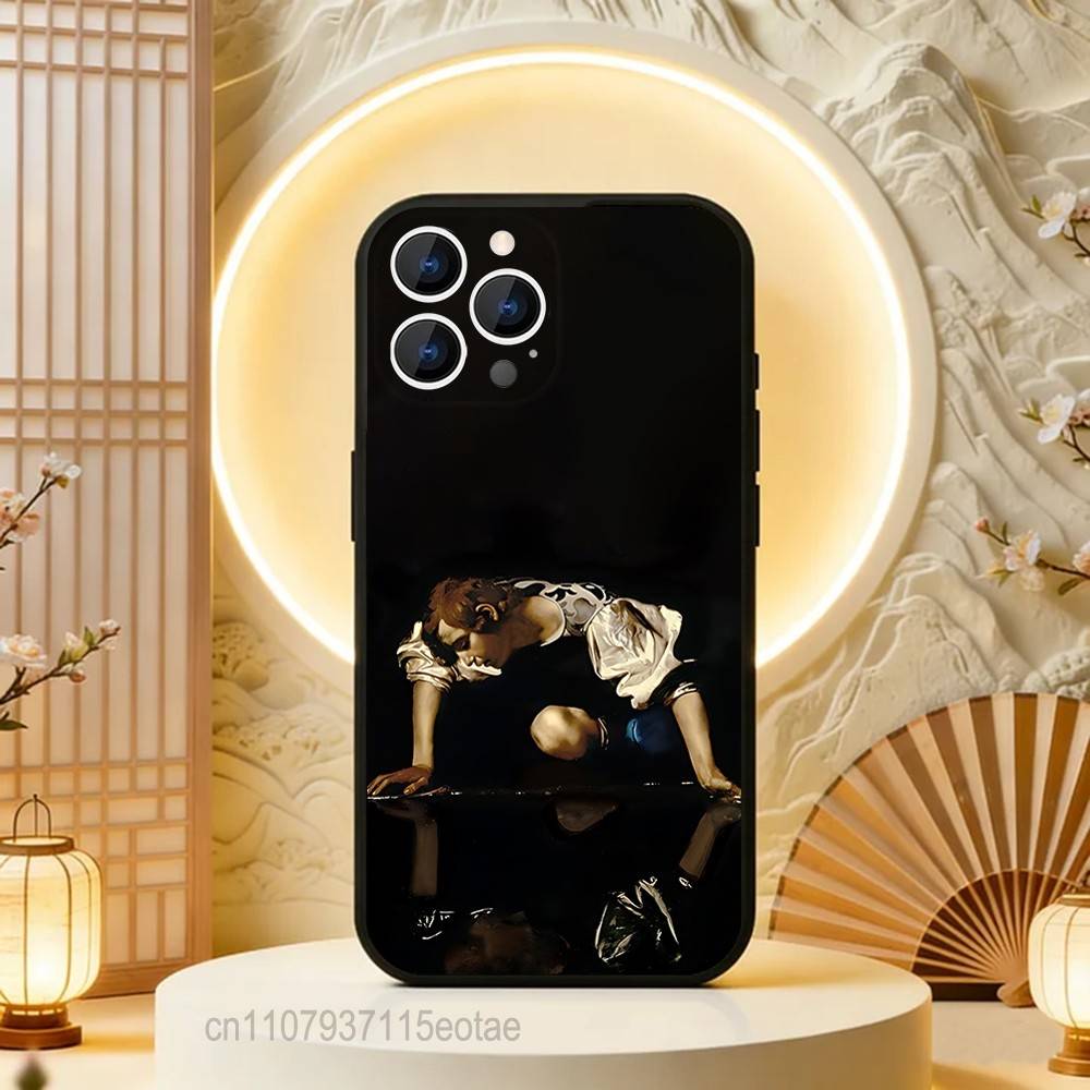 

Caravaggio Paintings Phone Case Silicone Soft For IPhone 16,17,15,11,13,12,14,Mini,Pro,Max,Plus,Air,E Black iPhone13