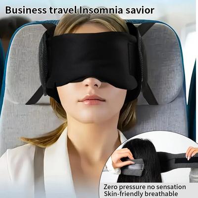 Reise Nackenkissen mit Schlafmaske Schlafunterstützung Multifunktionale Integrierte Schlafmaske Tragbar Faltbar für Flugzeug Auto Reisen