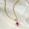 New S925 Silver Oval Four Claw Necklace, Niche Fashion, Light Luxury, Exquisite, High-quality Wedding Jewelry, Hot Selling