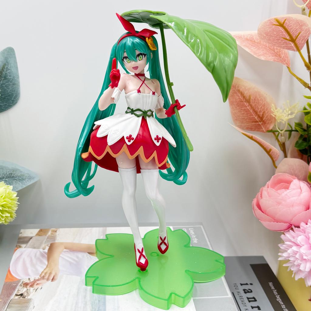 Hatsune Miki Anime Character Kawaii Pvc Model Standing and Sitting Doll Action Doll Collection Decorations Christmas Playthings Presents