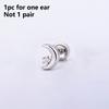 1PC Stainless Steel Star Moon Sun Stud Earrings For Women Simple Daily Wear Cartilage Piercing Earring Punk Unisex Rock Jewelry