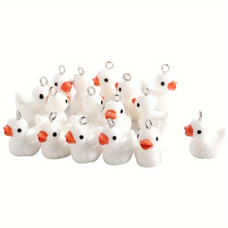 Porte-clés Simple Animal en Résine Pendentif Canard Accessoires de Sac à Dos pour Femmes Couple Famille Pendentif Porte-clés