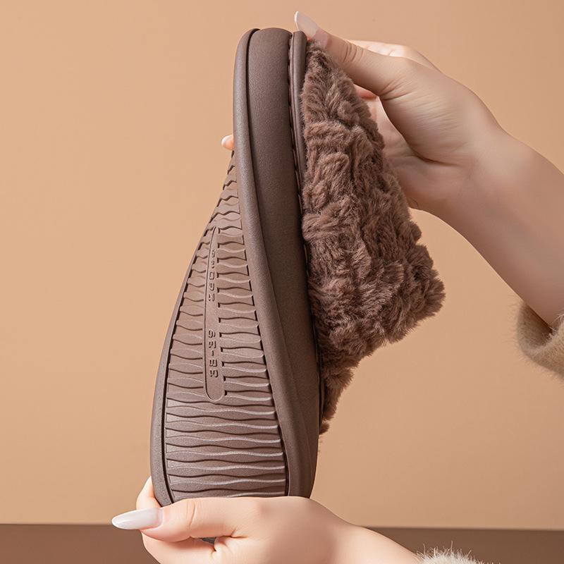 Men's Non-Slip Plush Cotton Slippers, Warm and Silent, For Home and Guests, Ideal for Autumn and Winter