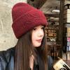 Wool Blend Letter Knitted Hat For Women Winter Cold Weather Warmth