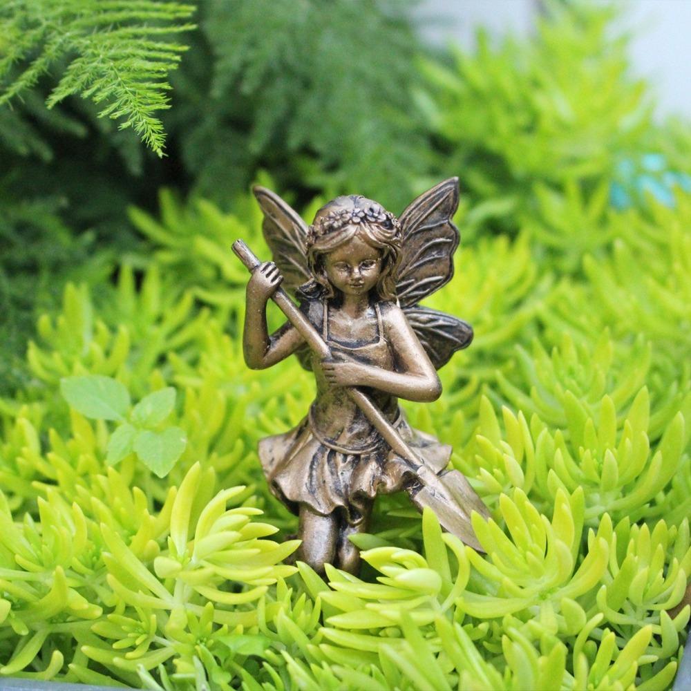 Imitation Copper Flower Fairy Figurine Set Cartoon Fairy Hanging Ornaments Living Room Bedroom