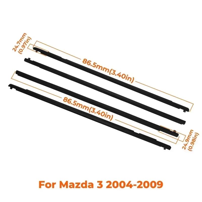 Car Window Weatherstrip Seal Belt Trim Sealing Strips For Mazda 3 2004-2009 For Mazda 6 2004-2012 Rubber Outer Window Glass Seal For Mazda 3