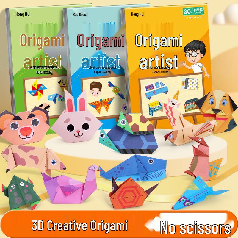 3D Origami DIY Paper Craft Kit for Kids Ages 3-8