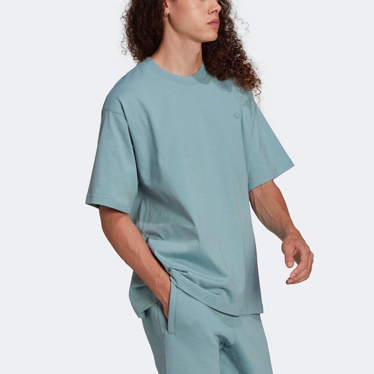 Adidas Originals Adi Color Series Solid Fit Crew Neck Straight Short Sleeve T-Shirt Men Tops Light-Grey HC4517