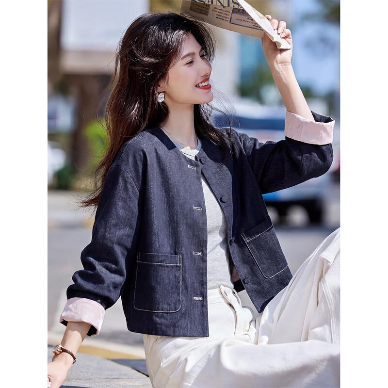 Women s Stylish Color-Block Knit Jacket L