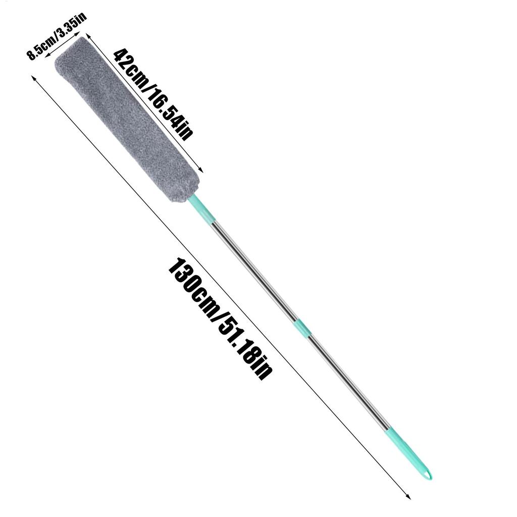 Floor Flat Duster Retractable Flat Cleaning Supplies Multipurpose  Microfiber Duster Under Appliance Cleaning Tool For Home