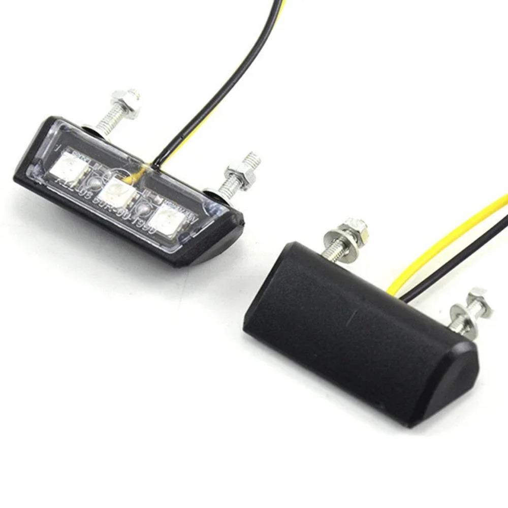 Waterproof 12V LED Rear Tail Light Motorcycle License Plate Lamp Durable Outdoor Tag Light Bright Night Visibility Auto Part