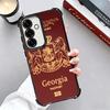 Georgia Passport Flag Plating Phone Case For Samsung A17 A07 A37 A57 A16 A56 A15 A55 A14 A54 A13 A53 A26 A36 A25 A35 A24 A34 A23