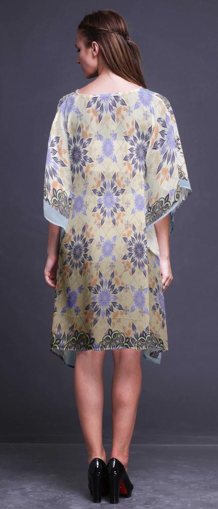 Phagun Womens Short Beach Kaftan Beachwear Bikini Coverup Midi Dress-4X-5X