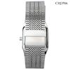 CREPHA AVANTINO Stylish Analog Watch with Metal Quartz Battery Silver Band, Movement, Operated, Waterproof, (AV-AM406-SVS)