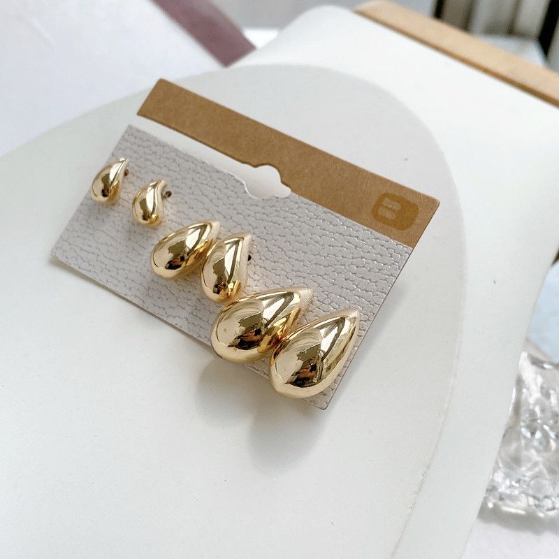 Fashion Export jewelry Fashion Stylish Minimalist Easiest for match Niche style Stylish water droplets gradient Fancy earrings Suit Default