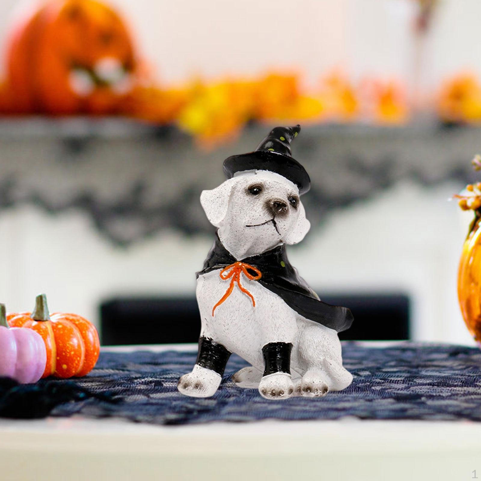 

Статуэтка собаки на Хэллоуин, декоративная фигурка для рабочего стола, книжной полки, заднего двора Witch