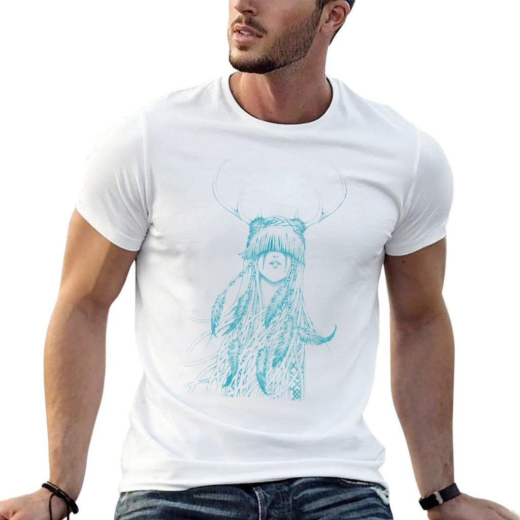 Heilung Blå T-shirt T-shirts För Unisex Paket Bomulls-T-shirts Designer Bomulls-T-shirt Paket T-shirt