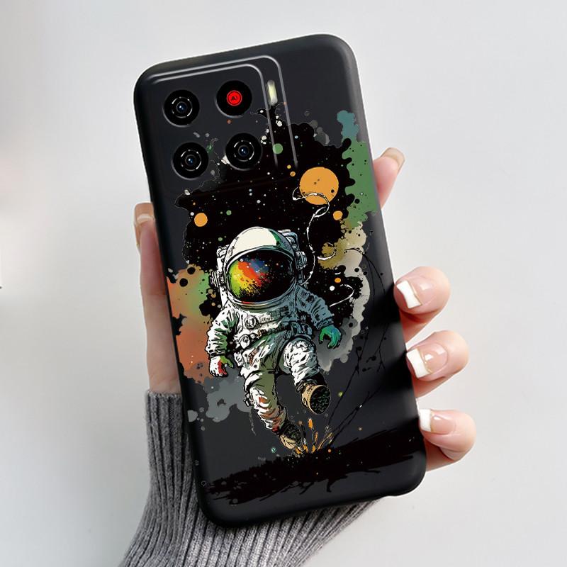 Cute Cartoon Case For ZTE Blade A56 Z2473 Nubia A56 Printing Shell For Blade A56 Pro Protective Cover Soft Silicone Black Casing