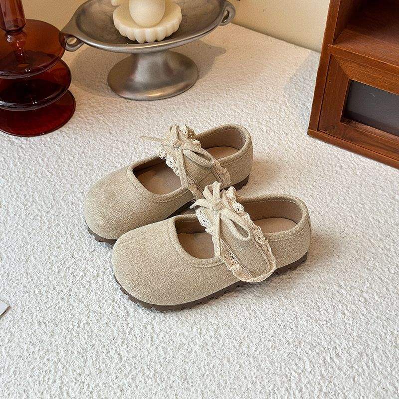 

Children s 2025 Spring and Autumn Low Heel Single Shoes Girls Fashion Academy Versatile Style Solid Color Lace Edge Non-slip Soft Sole Women s Treas 26 Shoe inner length 16.1CM хаки