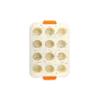 Muffin Molds, Reusable Silicone Baking Molds, 12 Non-stick Cupcake Molds