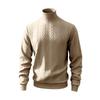 New Arrival Plus Size Men's High-Neck Sweatshirt Heavyweight Textured Jacquard Casual Thermal Sweatshirt
