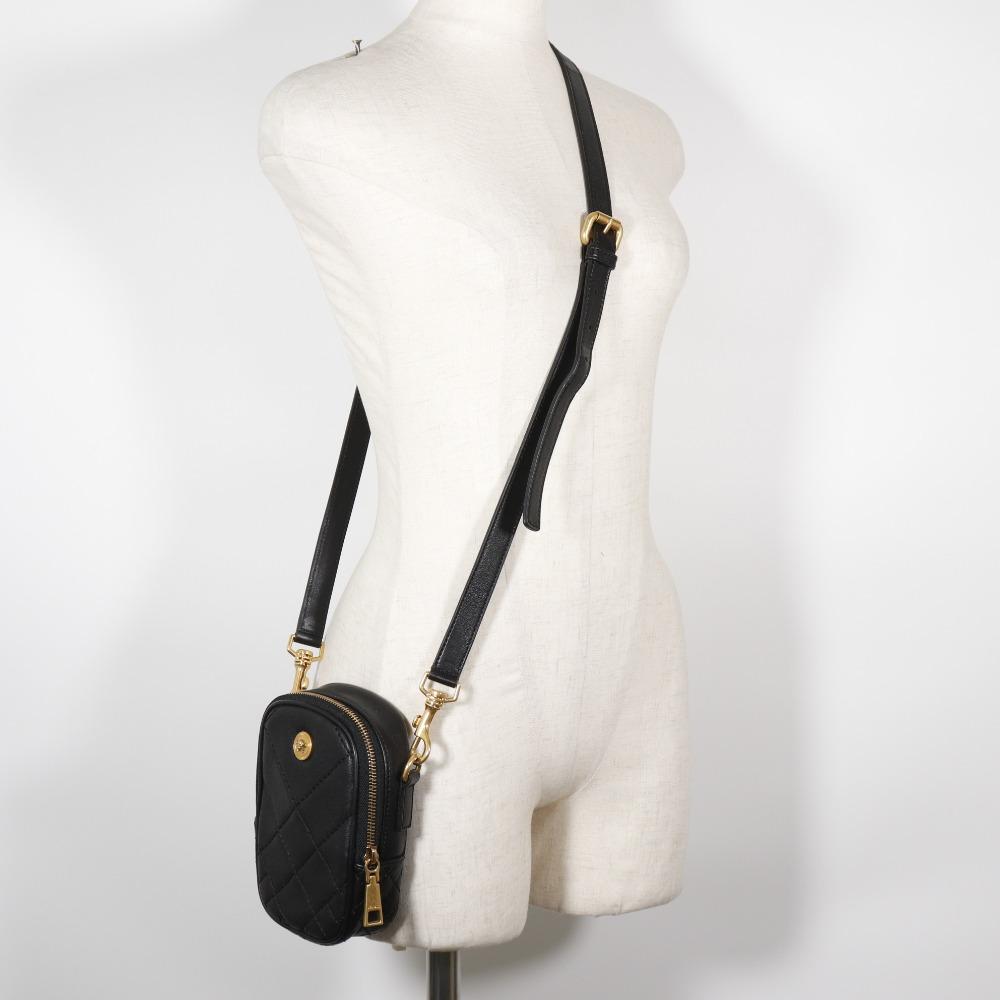 Versace Medusa Shoulder Bag 2WAY Belt Pouch Black Leather Unisex Used