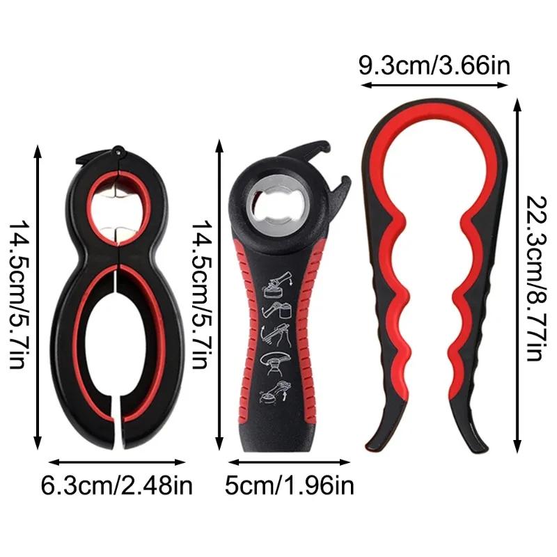 1PC Bottle Opener Multi Functional Four In One Beverage Opener Cap Twister Four Position Can Opener Anti Slip Cap Twister