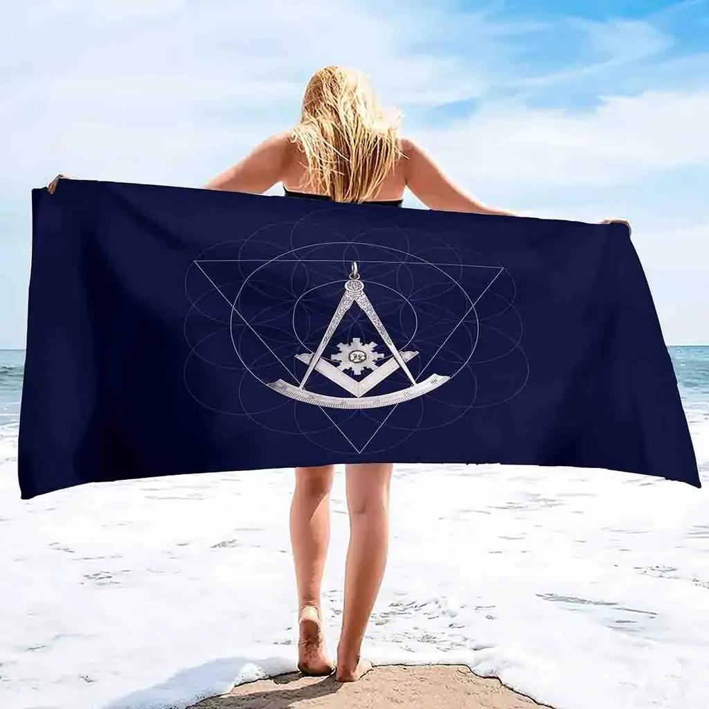 Asciugamano da Spiaggia Massone Massonico Asciugamano da Bagno Oversize Coperta da Spiaggia Asciugamano ad Asciugatura Rapida Asciugamani da Spiaggia Piscina per Viaggio Piscina Nuoto Palestra Yoga