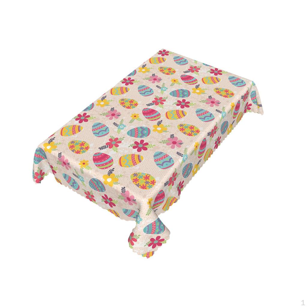Oster-Tischdecke Rechteckig 152x213 Cm – Rosa Kariert, Wasserabweisend, Für Frühlingsfeiern & Outdoor