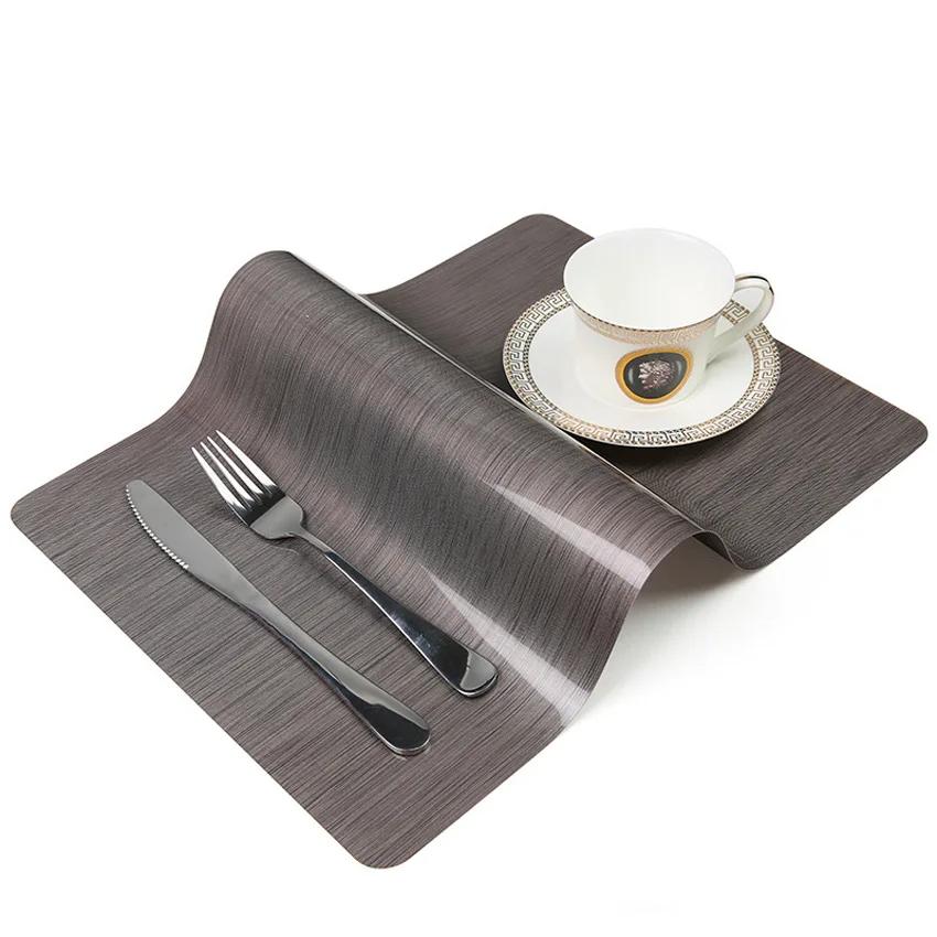 Waterproof Anti-oil Placemat PVC Dining Table Mat Golden Disc Pads Bowl Pad Coasters Table Cloth Pad Slip-resistant Pad 2/4/6pcs