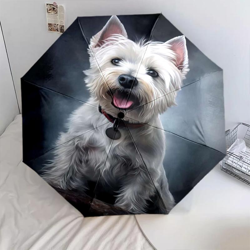 1PC cute dog pet puppy Umbrella Portable Folding Umbrella Iron Frame Hole Bone Structure Outdoor Home Umbrella A10