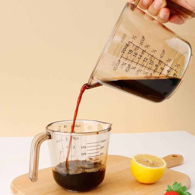 Plastic Measuring Cup With Ergonomic Handle Kitchen Measuring Tool For Precise Baking Cooking And Kitchen Use