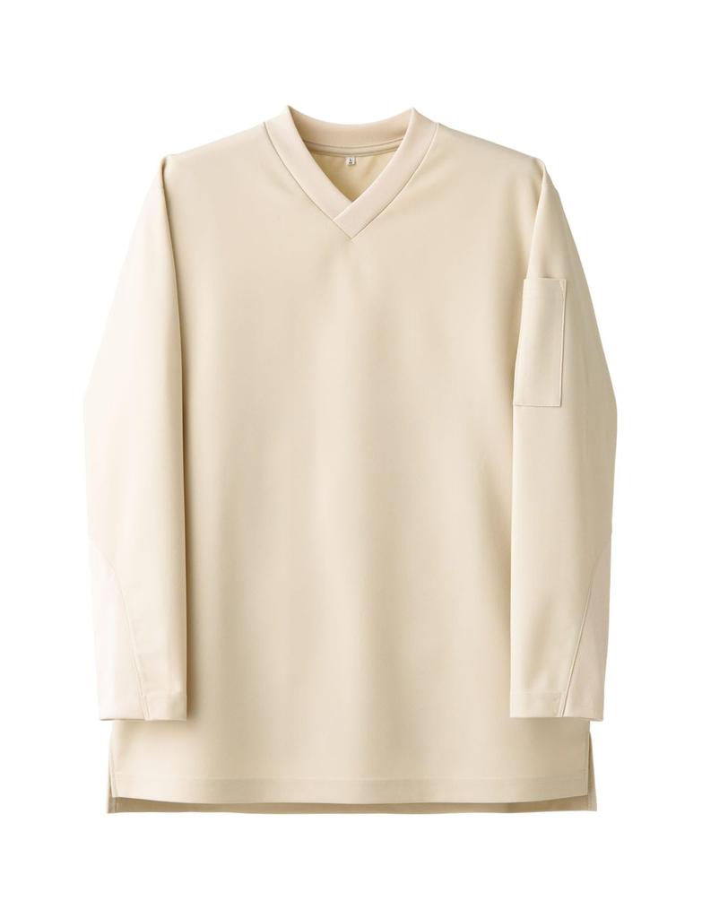 Seven Uniform CU1965-3 Ivory SS V-Neck Long Sleeve T-Shirt