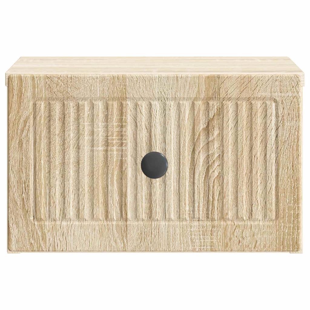 Wall Mounted Nightstand Sonoma Oak 33 x 34.5 x 20 cm