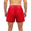 Mens Waterproof Swim Trunks Pockets Color Blocking Stripes Elastic Waistband Athletic Bottoms