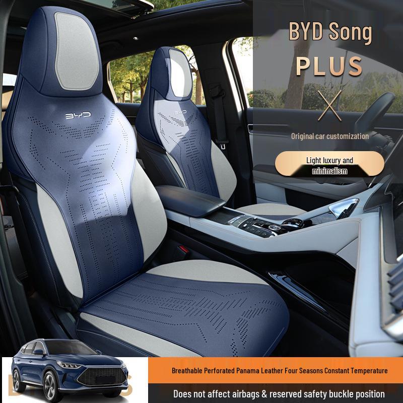 BYD Song PLUS Semi-Enclosed Suede Car Seat Cushion - Universal Saddle Pad for All Seasons