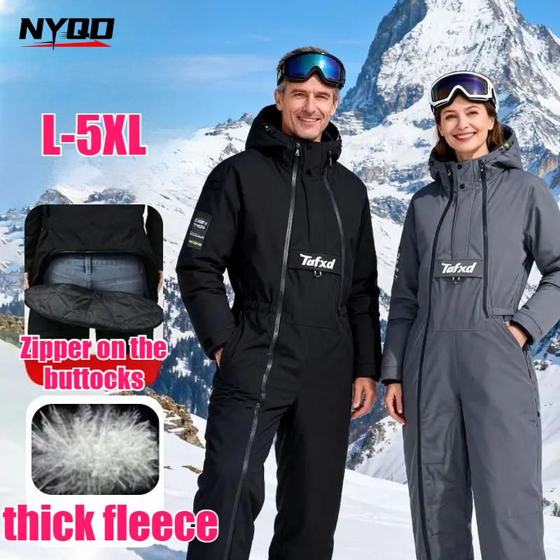 Tuta Intera Invernale Impermeabile Antivento per Moto Abbigliamento Anti-freddo Imbottita Calda Tuta da Neve per uomo e donna Outdoor