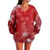 Women's Casual And Fashionable Christmas Print Long-Sleeved Top