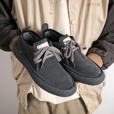 Men's Casual Shoes Suede Genuine Leather Men Comfortable Driving Flats Mens Wear-resisting Non-slip Retro Desert Shoes