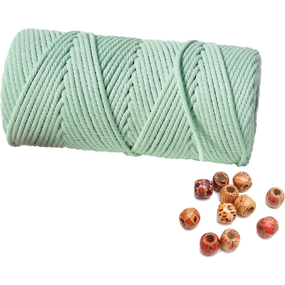 

3мм*100м Шнур макраме 100м Кольоровий бавовняний шнур Кручений шнур макраме Аксесуари для рукоділля DIY Різдвяний домашній весільний декор