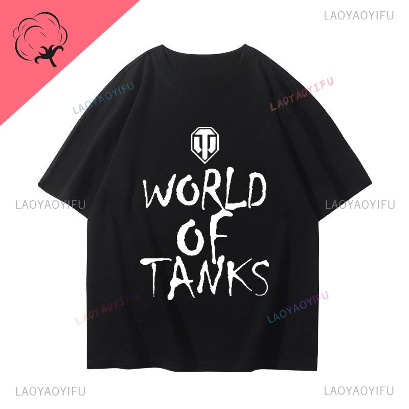 Gamer World Of Tanks T Shirt Military Enthusiast Game Printed Tee Cotton ONeck Streetwear Best Seller Graphic Y2k Clothes Unisex
