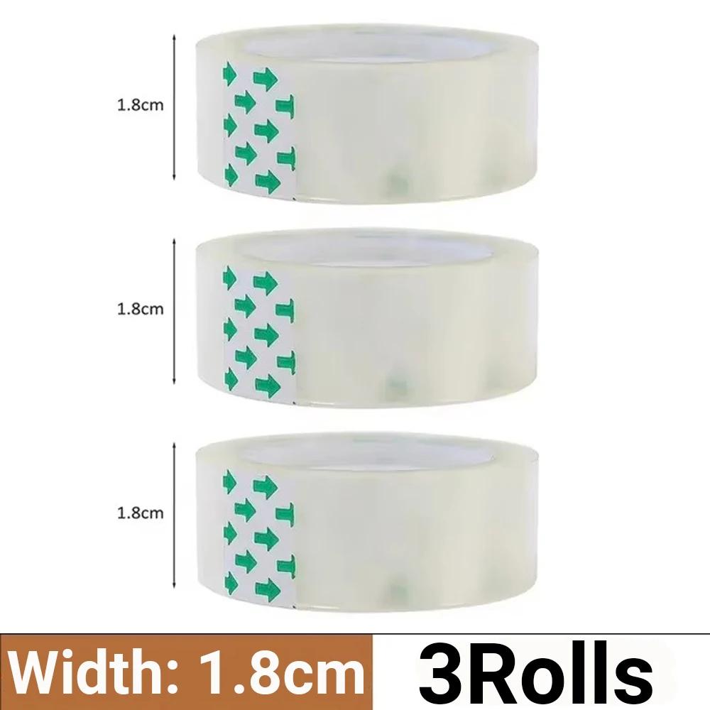 10/5/3/1Rolls Transparent Tape Refills Wrapping Tape Roll 0.8cm 1.2cm 1.8cm High-viscosity Adhesive Tapes Home School Supplies